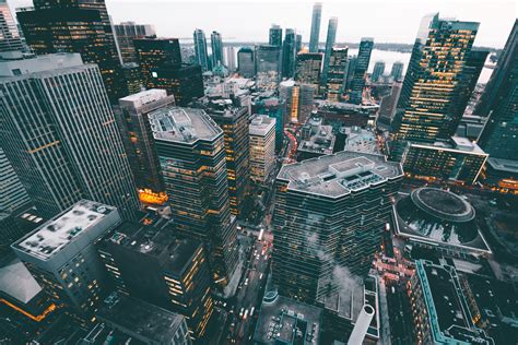 Aerial Photo Of City Commercial Buildings · Free Stock Photo