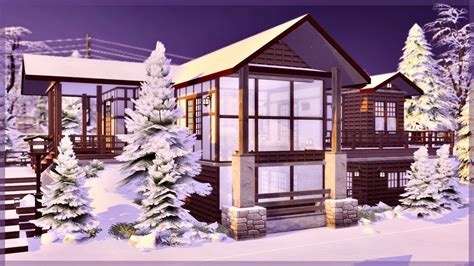 Mountain Retreat 🏔️ The Sims 4 Snowy Escape 🏔️ Speed Build Sims 4
