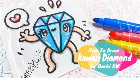 How To Draw A Kawaii Diamond Kawaii Doodles By Garbi Kw Youtube