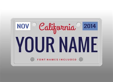 California License Plate Vector At Collection Of