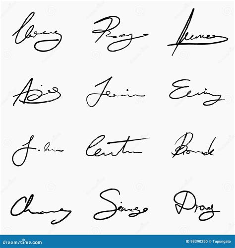 Contract Signatures Vector Illustration 52599368