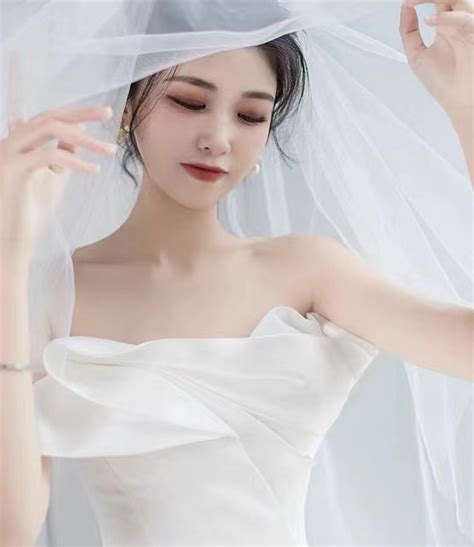 Strapless Wedding Dress Satin Prom Dress White Bridal Dresscustom Made On Luulla