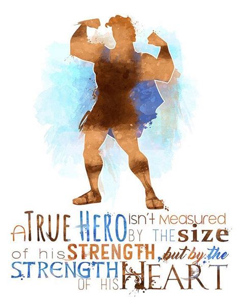 Hercules A True Hero 8x10 Printable Poster Etsy Disney Quotes