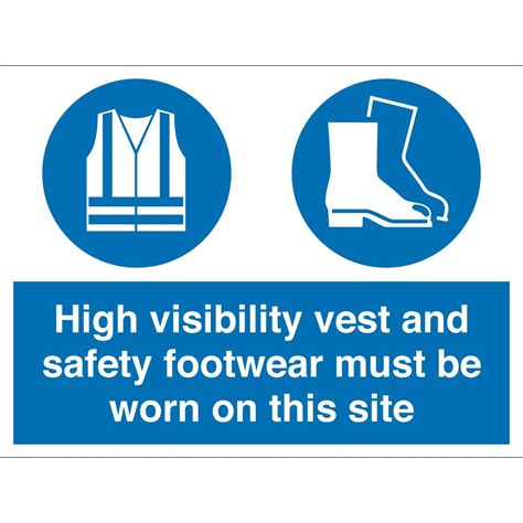 High Visibility Vest And Safety Footwear Signs From Key Signs Uk