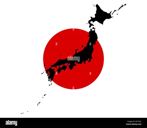 Mapa Y Bandera De Japón Fotografía De Stock Alamy
