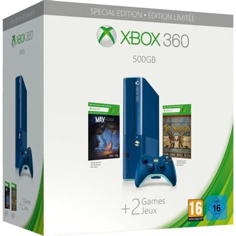 Microsoft Xbox 360 E 500gb Special Edition Blue Max The Curse Of