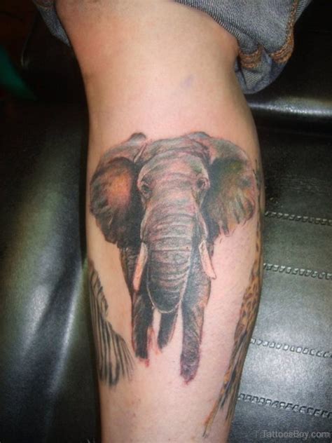 34 superb elephant tattoos on leg