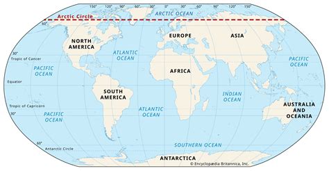 Arctic Circle Latitude History And Map Britannica