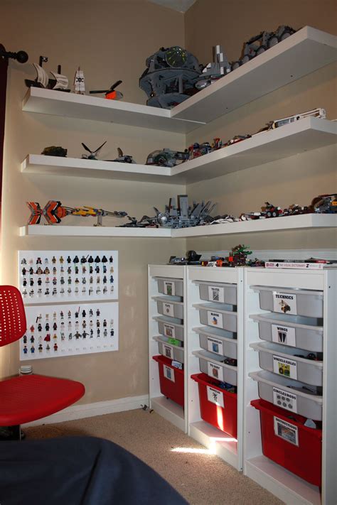 Clays Lego Corner Creation Station Made Using Ikea Shelves And
