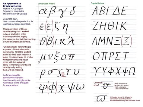 Cursive Letters Alphabet Greek Alphabet Cursive Writing Worksheets