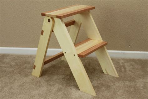 Wooden Step Stool Plans Rustic Early American Or Contemporary These