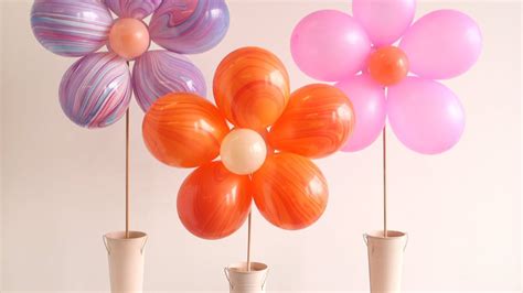 Diy Floral Balloon Bouquet Youtube