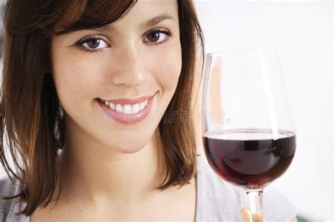 Young Woman Drinking Red Wine Stock Image Image Of Years Taste 16942755