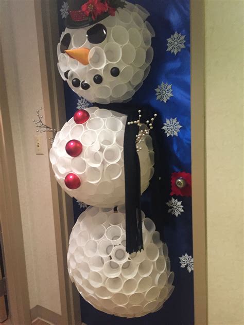 3d Snowman Door Christmas Door Decorations Decorating With Christmas