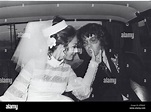 MICHAEL COLE with wife on their wedding day 1971. © Peter Sorel/Globe ...
