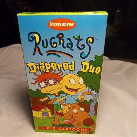 nickelodeon s rugrats vhs diapered duo vintage orange tape wear on case eur 7 65