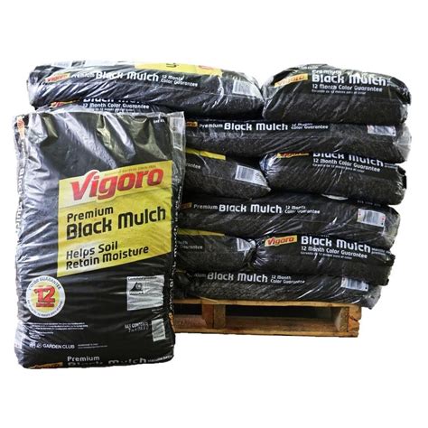 Vigoro 2 Cu Ft Black Mulch Half Pallet Of 35 Bags Brown Mulch