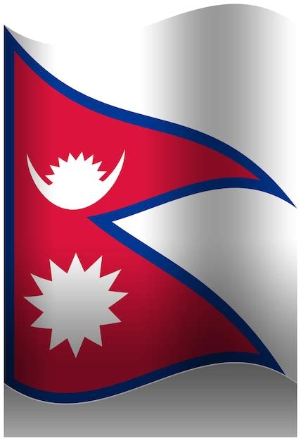 Premium Psd Nepal Wave Flag 3d