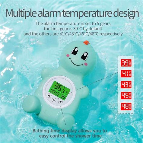 Bath Thermometer With Room Temperature Tri Color Backlit Display