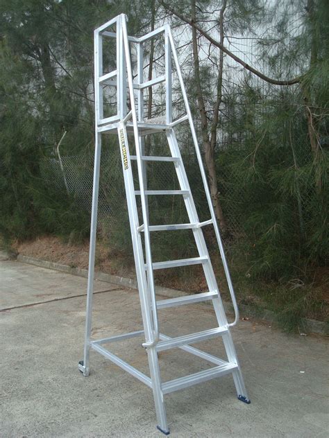 Aluminum Trolley Ladders At Rs 12000number Aluminium Movable Ladder