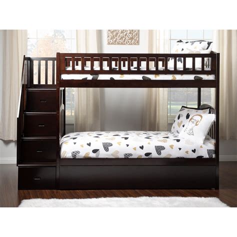 Westbrook Staircase Bunk Twin Over Twin With Twin Size Urban Trundle