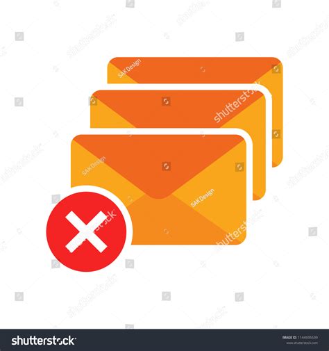 Delete Email Logo Icon Design Stock Vector Royalty Free 1144935539