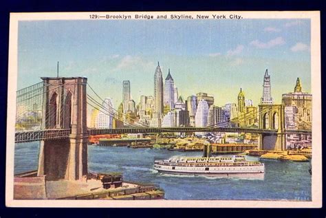 Brooklyn Bridge And Skyline New York City 129 Color