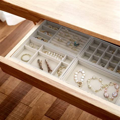 Stackable Velvet Jewelry Trays Organizer Jewelry Storage Box Etsy