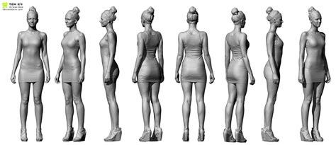 Several Different Types Of Female Mannequins Are Shown In Black And