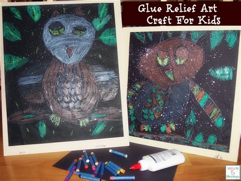 Glue Relief Art Craft For Kids Learn And Link With Linky