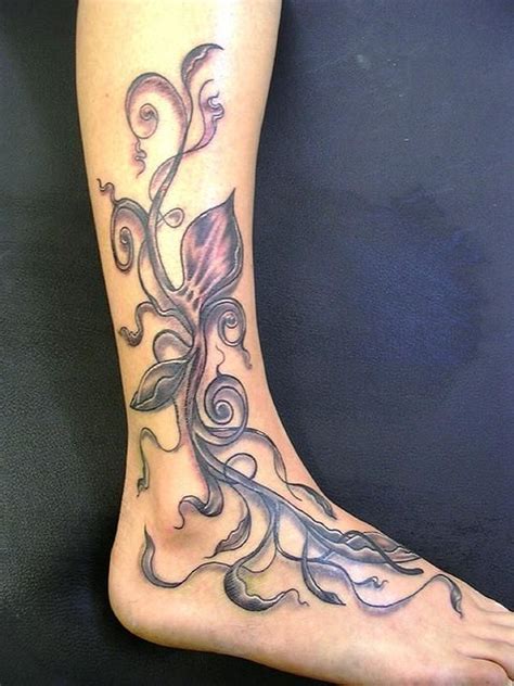 Uk Flower Tattoo On The Leg Flower Tattoo
