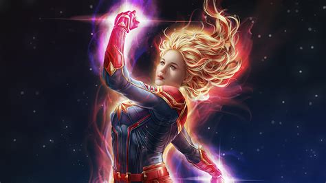 Captain Marvel Newart Wallpaperhd Superheroes Wallpapers4k Wallpapers