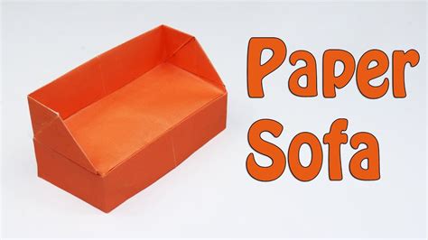 How To Make A Paper Sofa Easy Origami Sofa For Begginers Youtube