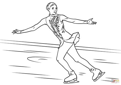 Ice Skating Coloring Pages Free