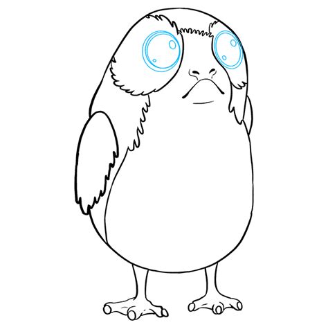 Here is a free coloring page of star wars. Star Wars Coloring Pages Porg - Coloring and Drawing