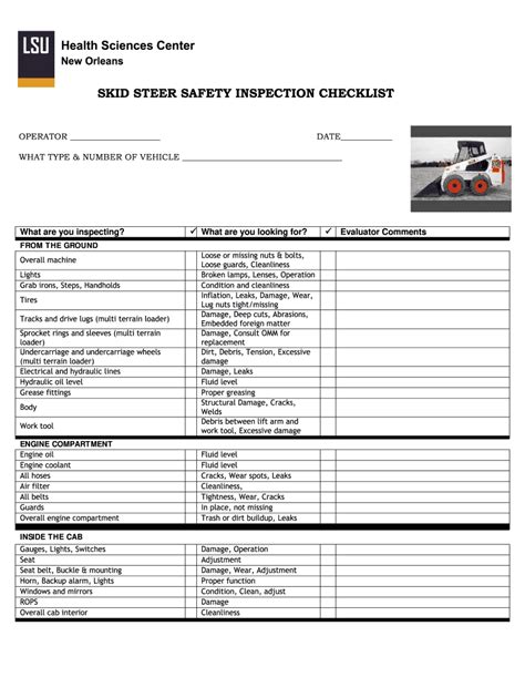 Bobcat Inspection Checklist Pdf Fill Online Printable Fillable Blank Pdffiller