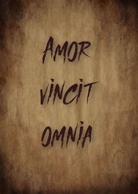 Amor Vincit Omnia Poster Picture Metal Print Paint By A Positive