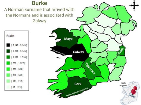 Verb (used with object), sur·named, sur·nam·ing. Burke | Irish Origenes: Use Family Tree DNA to Discover ...