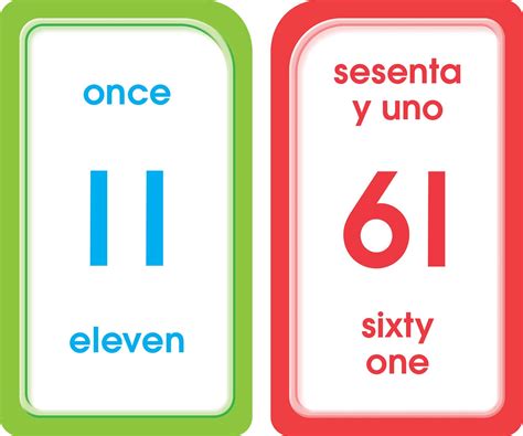 Bilingual Numbers 1 100 Flash Cards Cheeky Monkey Toys