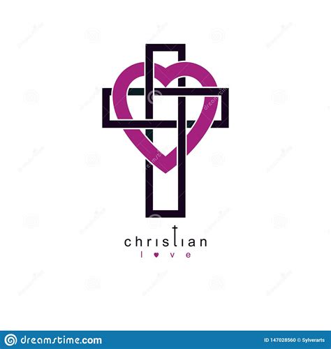 Christian Love And True Belief In God Vector Creative Symbol Design