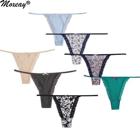 1 pcs moxeay panties ladies sexy lingerie lace soft low rise g string t back thongs panties