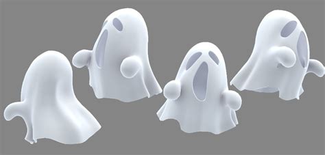 Good Ghost Halloween 3d Model 3d Model Ghost 3d Printing