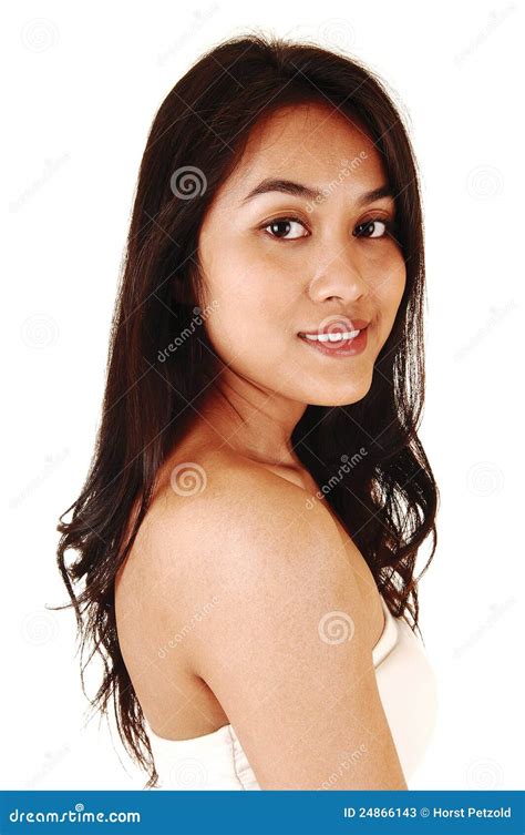 pretty asian girl stock image image of face background 24866143
