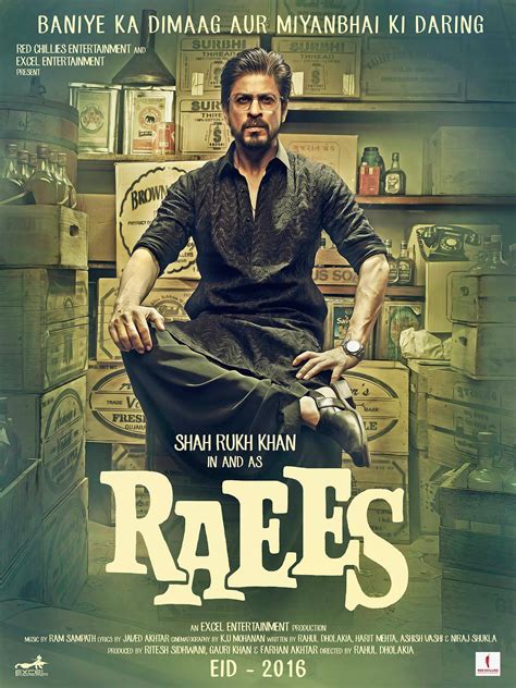 shahrukh khan raees film poster first look raees on rediff pages
