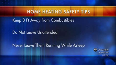 Home Heating Safety Tips Abc Columbia