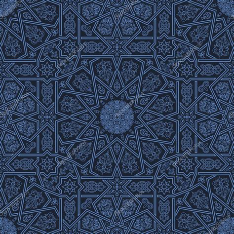 Seamless Islamic Moroccan Pattern Arabic Geometric Ornament — Stock