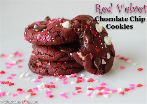 Red Velvet Chocolate Chip Cookies Chez Cateylou