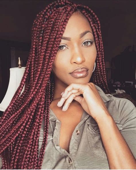 This is kind of iconic style that came to as from 90's, such celebrities as moesha, janet jackson, and jada pinkett made it. 30 Awe-Inspiring Red Box Braids Hairstyles You Will Love!