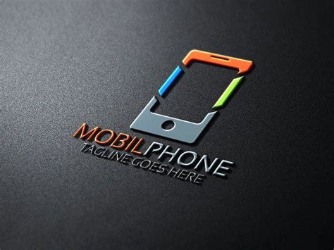 The Logo For Mobile Phone Repair Company Is Shown Here On A Black And
