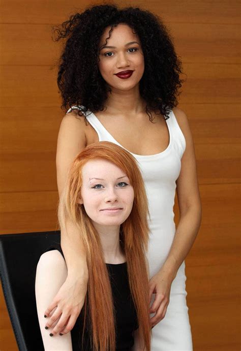 Black And White Non Identical Twins Lucy And Maria Aylmer From